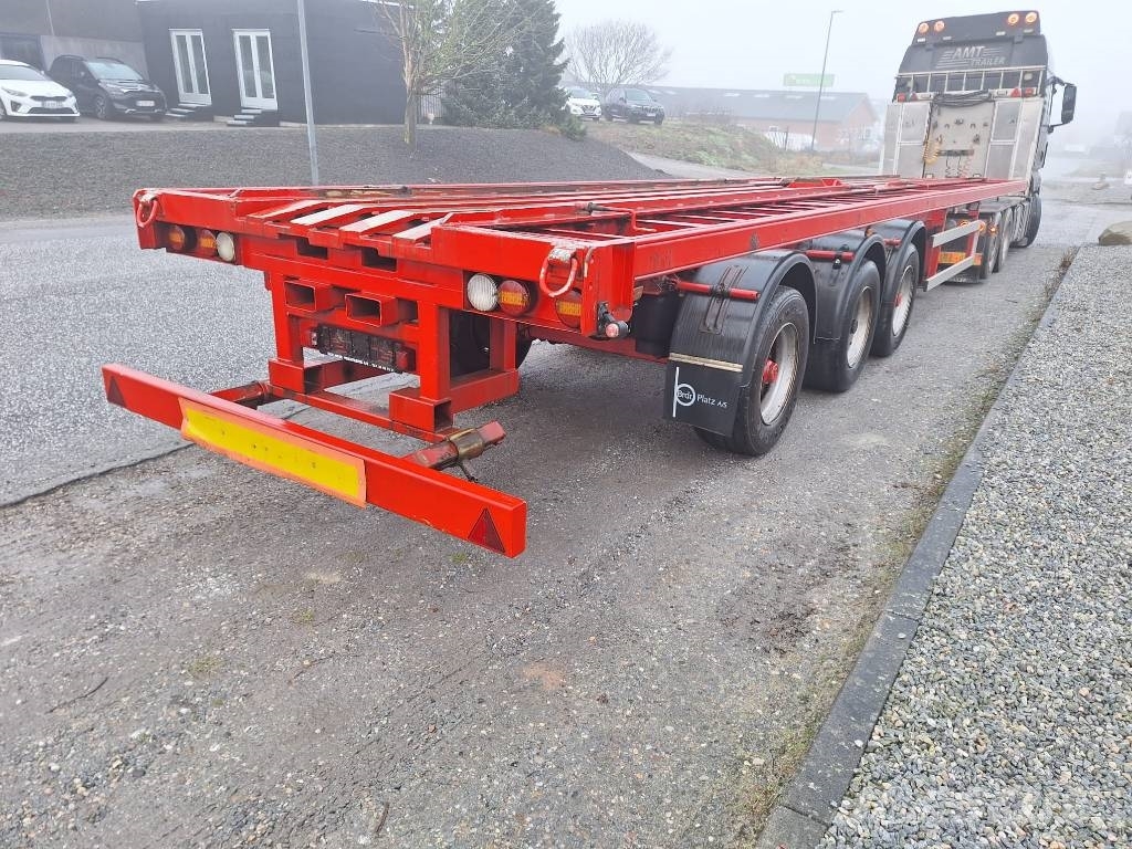 Lecitrailer 3 akslet containertrailer نصف مقطورات حاويات