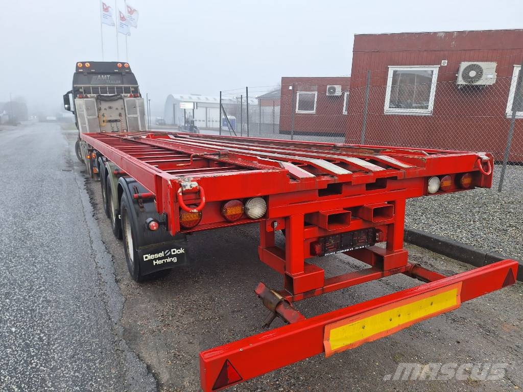 Lecitrailer 3 akslet containertrailer نصف مقطورات حاويات