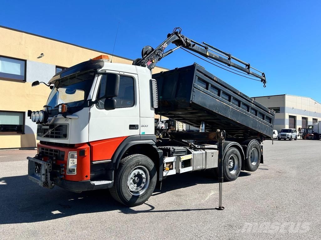 Volvo FM300 6X2 EURO4 + HIAB XS + TIPPER شاحنات الرافعات