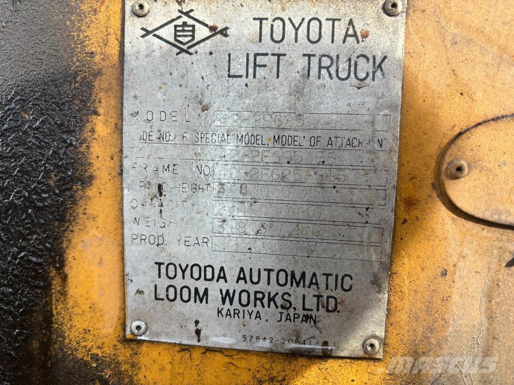 Toyota 2.5 Heftruck Diesel Gāzes autoiekrāvēji (LPG)