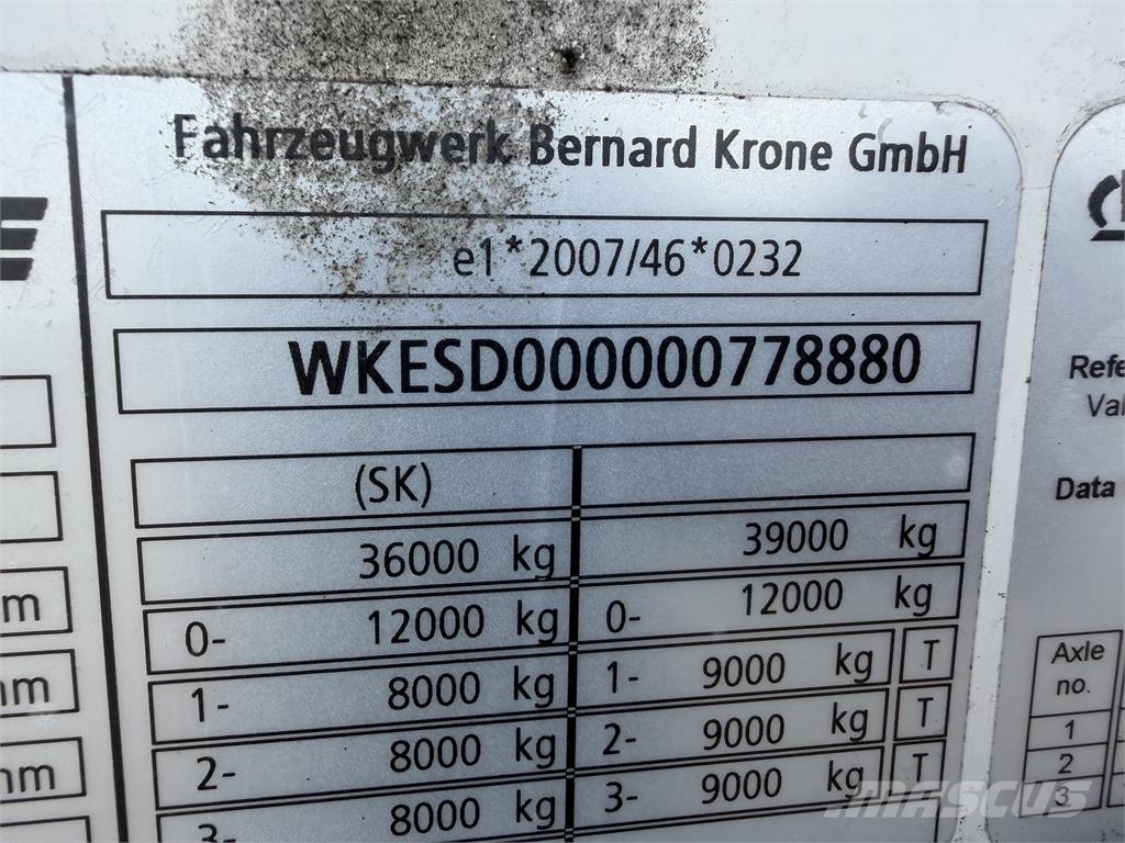 Krone Iný model VIN 880 نصف مقطورات بباب جانبي