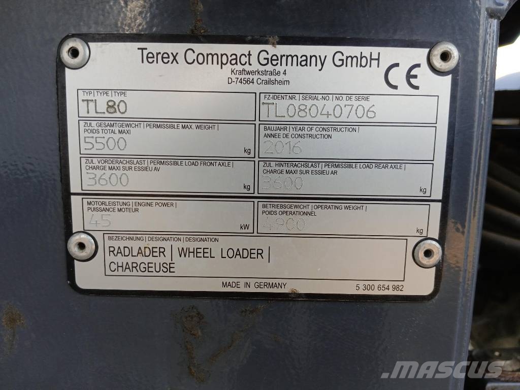 Terex TL80, Hjullastare "SÅLD" Φορτωτάκια