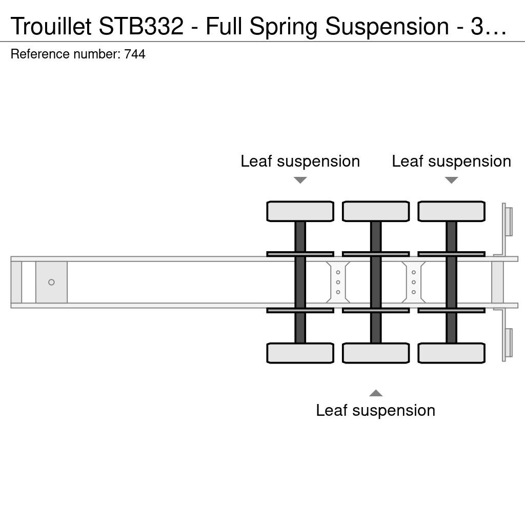 Trouillet STB332 - Full Spring Suspension - 3 Axle - French Žemo iškrovimo puspriekabės