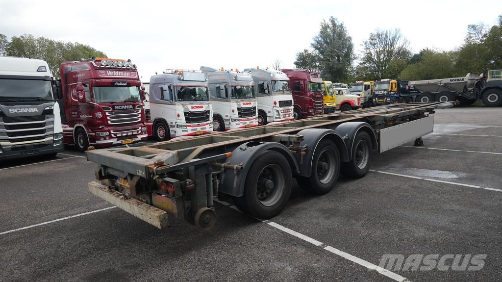 GS Meppel 3 Axle tipper container trailer 40ft Konteinerveo poolhaagised