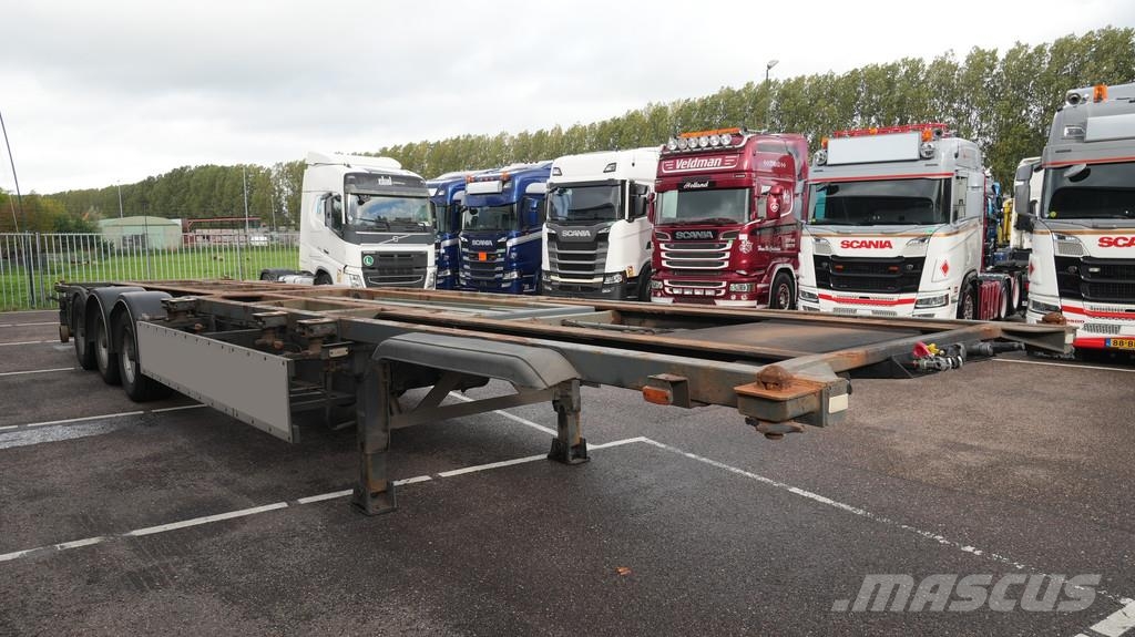 GS Meppel 3 Axle tipper container trailer 40ft Konteinerveo poolhaagised