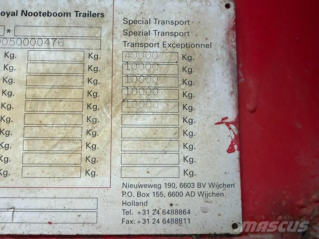 Nooteboom ASD-40-22 40T - 4-AS DIEPLADER / LOWLOADER - BLADV Mélybölcsős