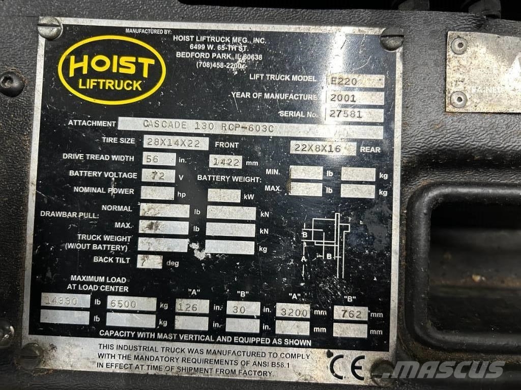 Hoist E220 Elektrische heftrucks