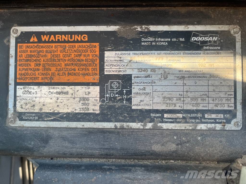 Daewoo G 30 E-3 V-4043 OB شاحنات LPG