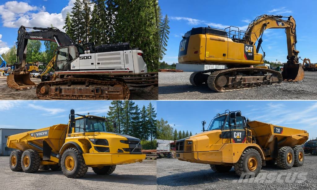 Volvo A 35 F ja Cat 730C ساحبات مفصلية