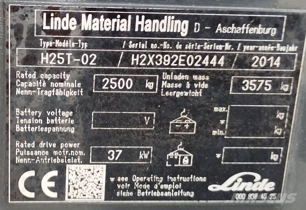 Linde H 25 T - 02 液化石油氣LPG卡車