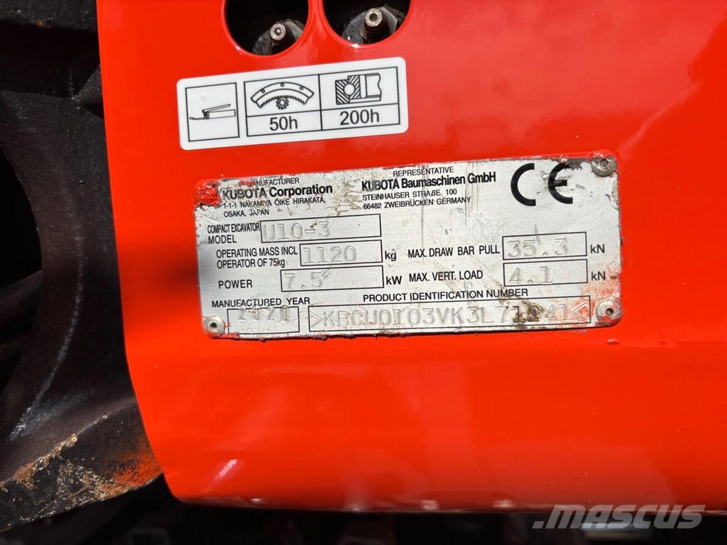 Kubota U10 - 3 小型挖掘机