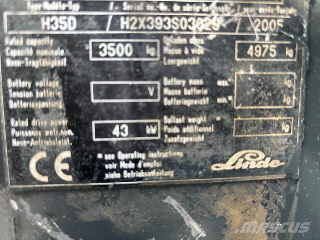 Linde H35 Diesel Heftruck 디젤 지게차