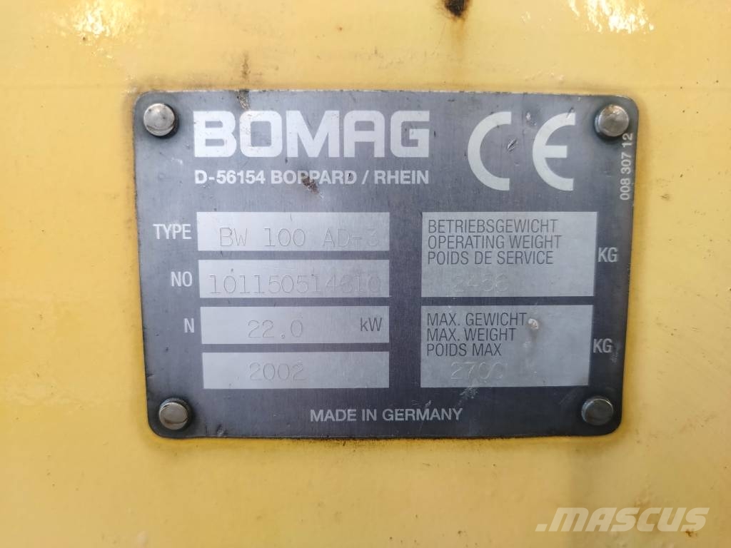 Bomag BW 100 AD-3 Tandemjyrät