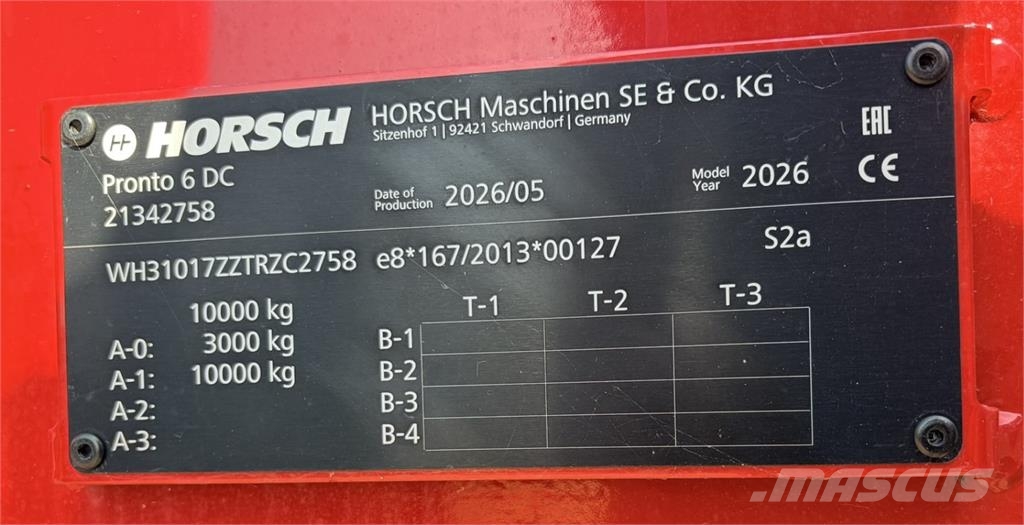 Horsch Pronto 6 DC Doppeltank G+F - Vorführmaschine 2026 Kmetijstvo - drugo