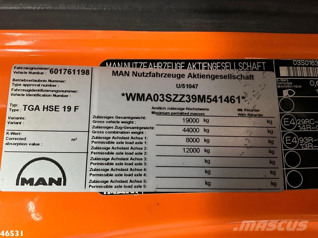 MAN TGS 18.320 Manual Full steel Palfinger 10 Tonmeter Bañeras basculantes usadas