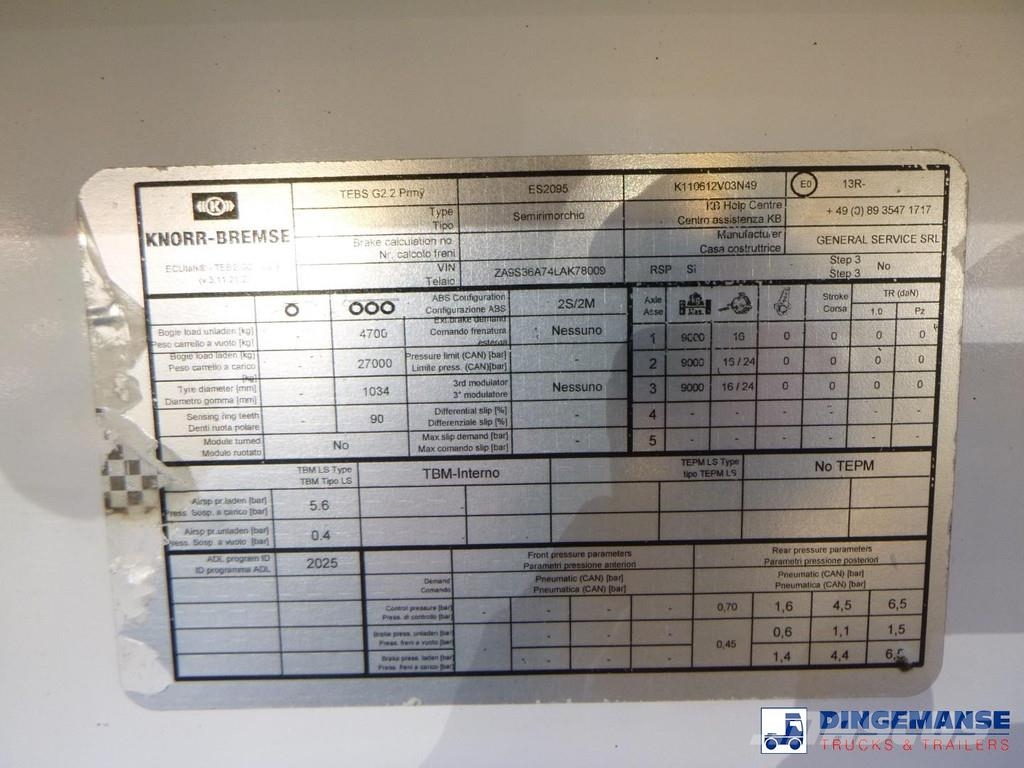 GS Powder tank alu 36 m3 / 1 comp Ρυμούλκες βυτίων