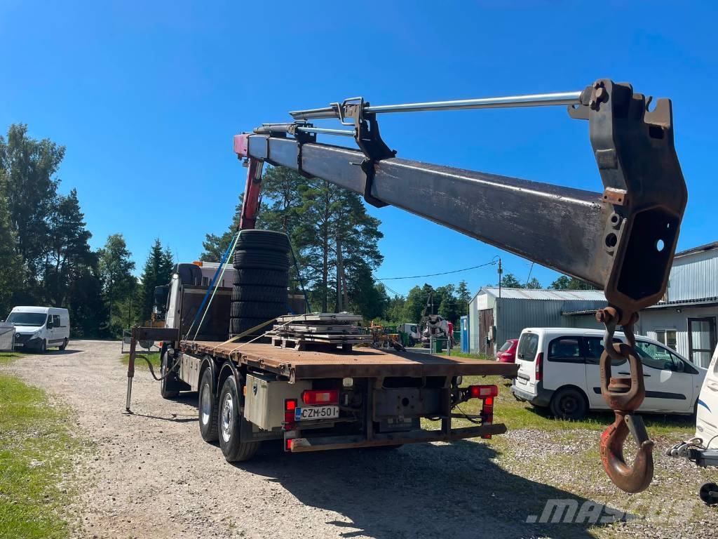 Volvo FM 9 340, 6x2, CRANE + SIDE PANELS + REMOTE Flatbed kamyonlar