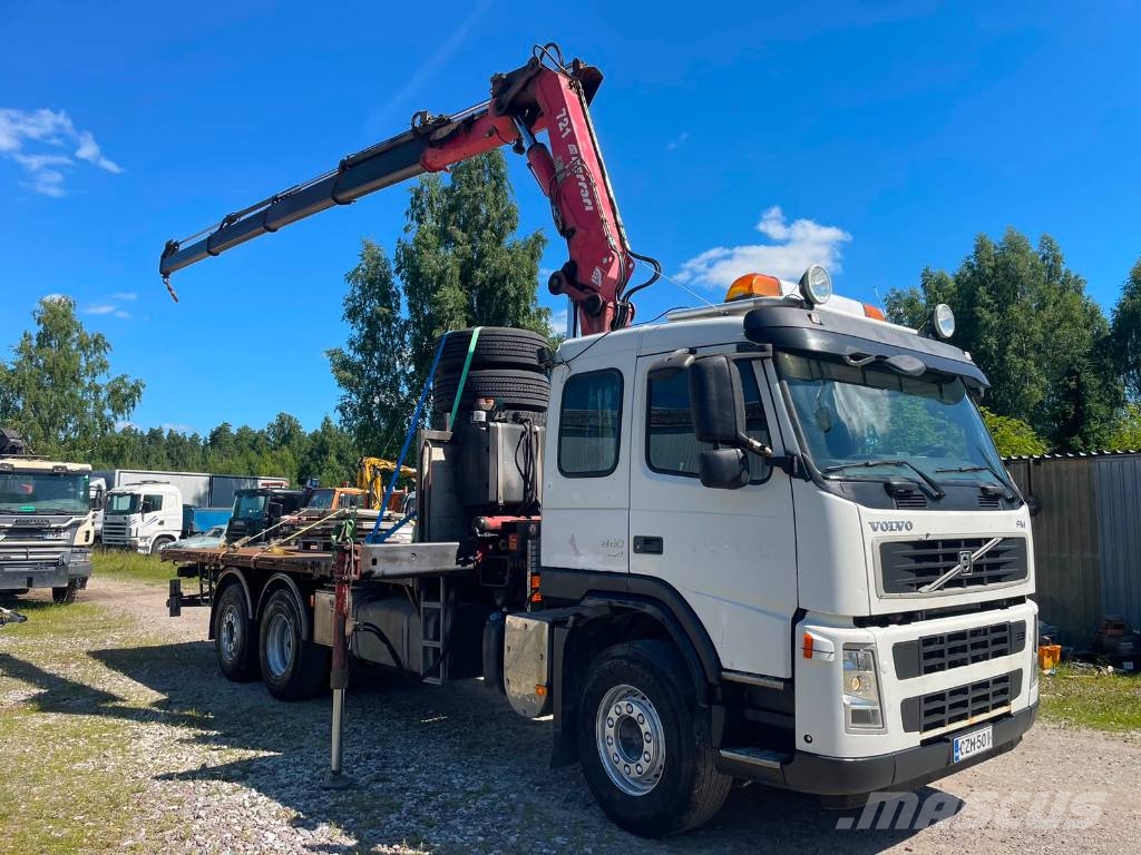 Volvo FM 9 340, 6x2, CRANE + SIDE PANELS + REMOTE Flatbed kamyonlar