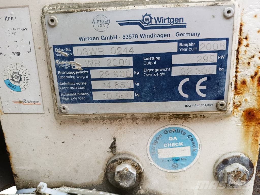 Wirtgen WR 2000 Asphalt recyclers