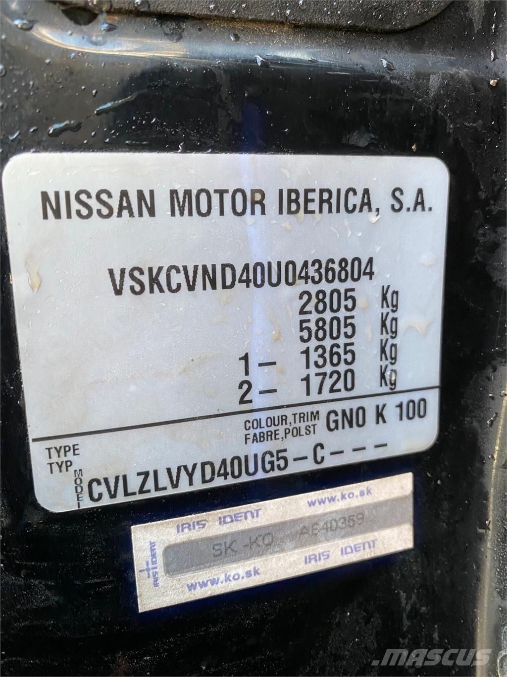 Nissan Navara VIN 804 크로스컨트리 차량