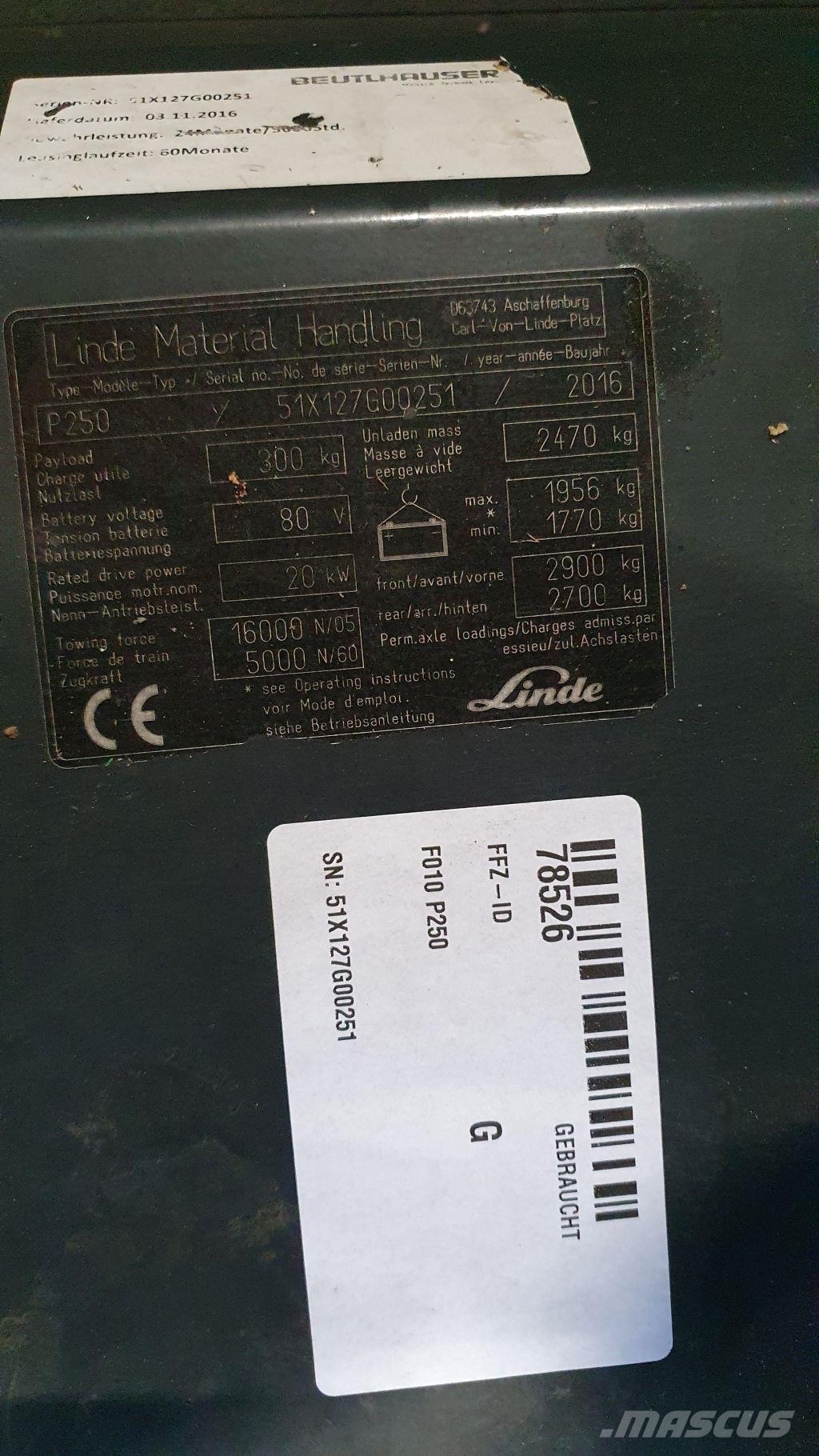Linde P250 Vetotrukit
