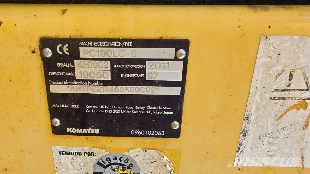 Komatsu PC 190 LC-8 Rupsgraafmachines