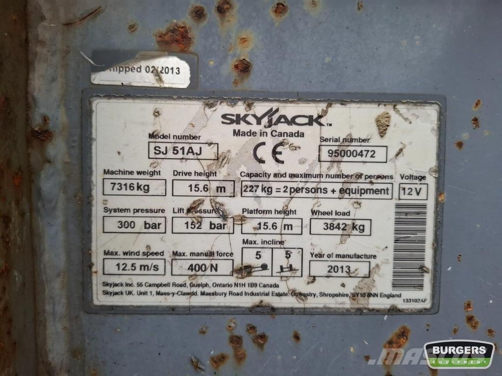 SkyJack SJ51 AJ Knikarmhoogwerkers