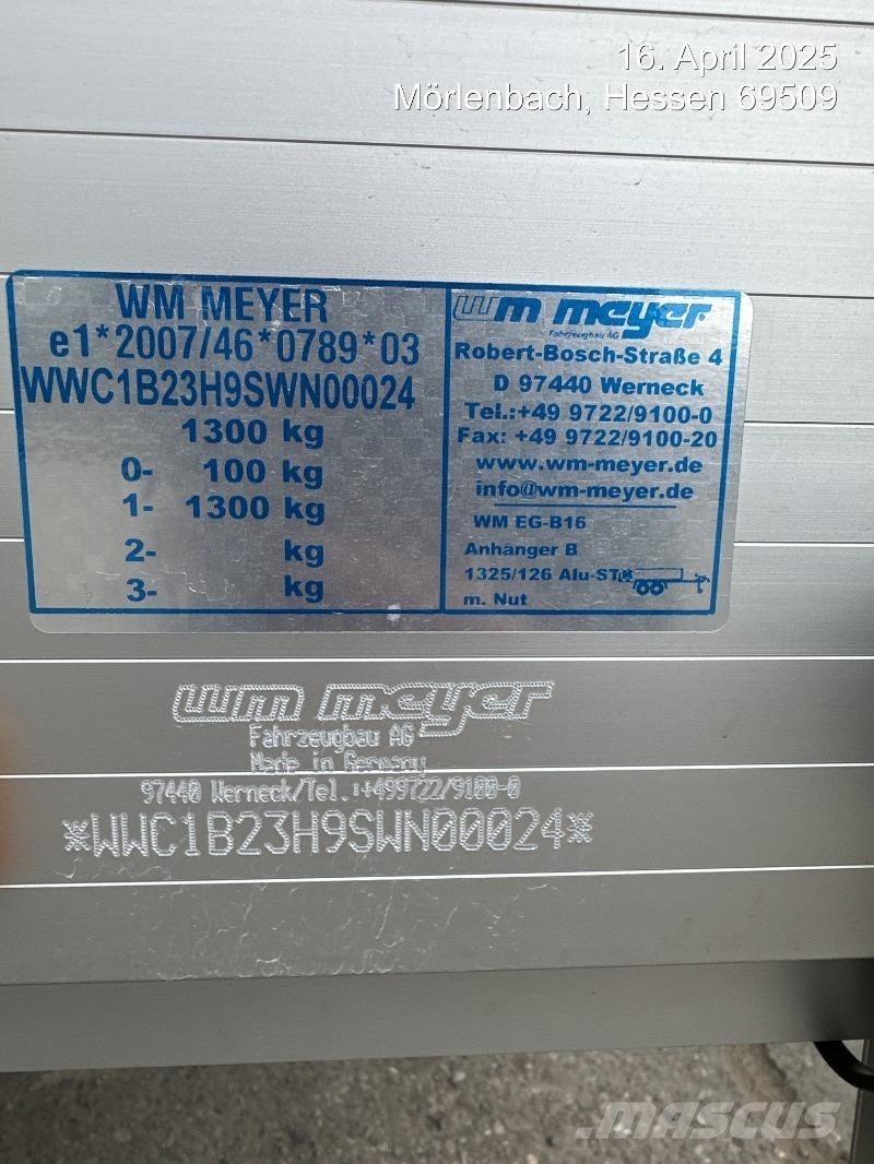 WM MEYER B1325/126 Alu Autre remorque