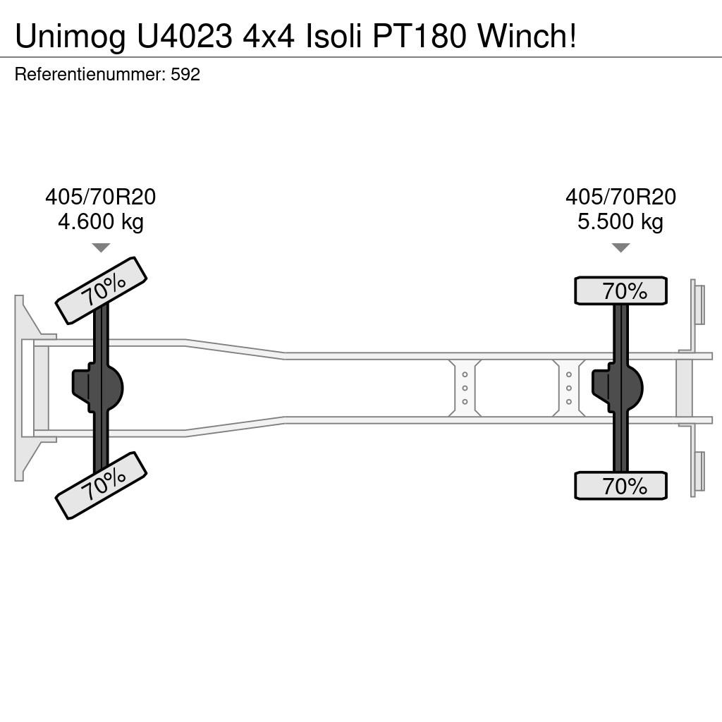 Unimog U4023 4x4 Isoli PT180 Winch! Auto košare