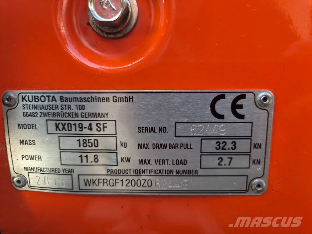 Kubota KX 019-4 + Powertilt Mini kotrók < 7t