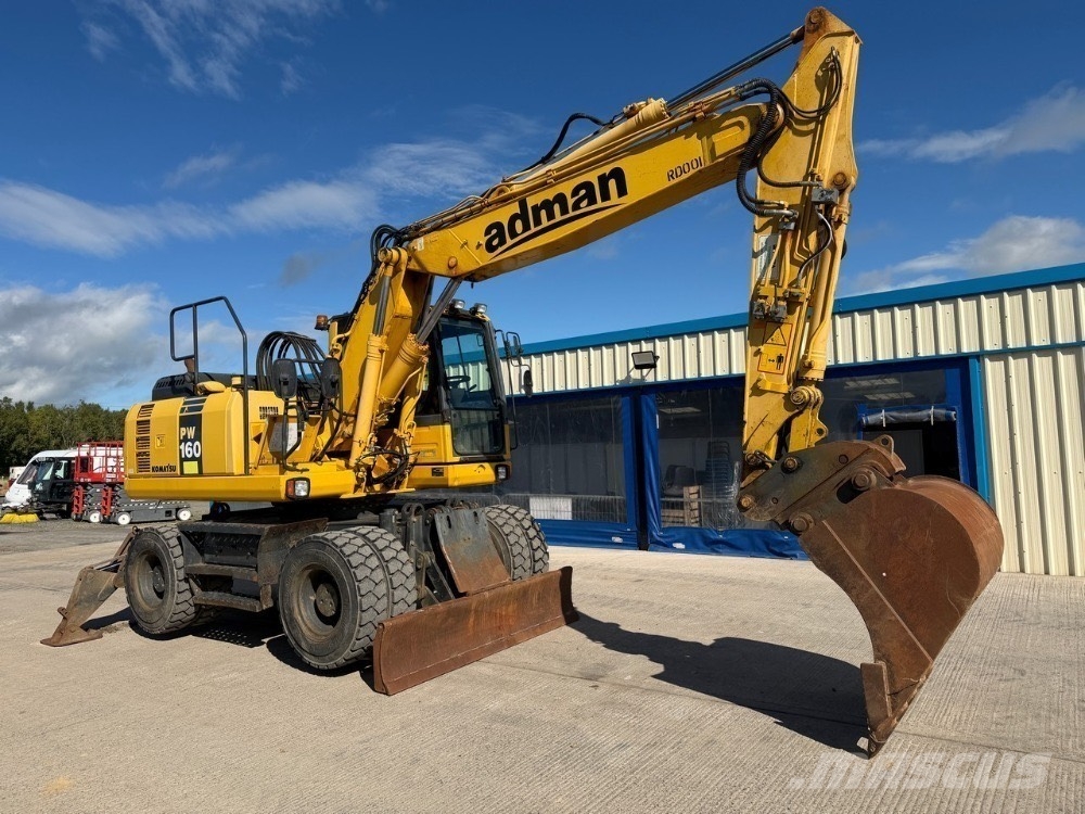Komatsu PW160 Blade / Stabalisers / 3 Piece boom Gravemaskiner på hjul