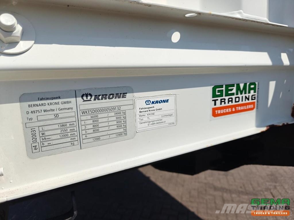 Krone SD Sliding curtains 13.6 - Semi-low loader - Pop-u Semirremolques con caja de lona