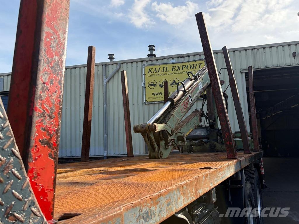 Mercedes-Benz SK 3538 Open Box With Crane - 8x8 - V8 - Big Axle' 平板式/側卸式卡車