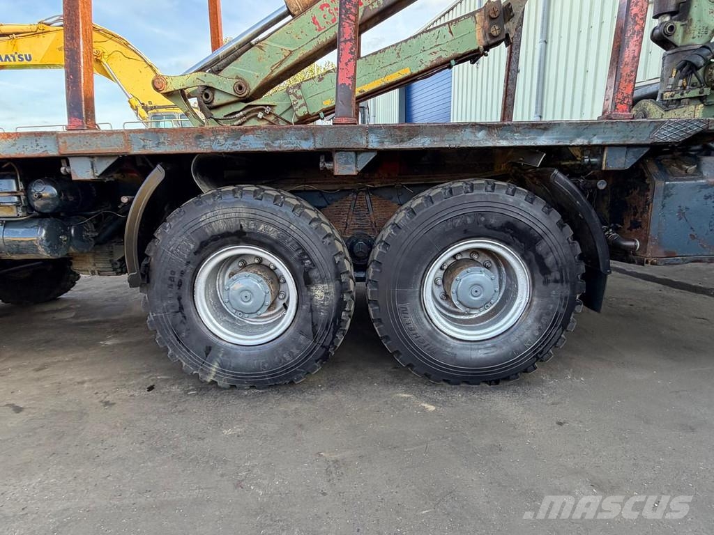 Mercedes-Benz SK 3538 Open Box With Crane - 8x8 - V8 - Big Axle' 平板式/側卸式卡車
