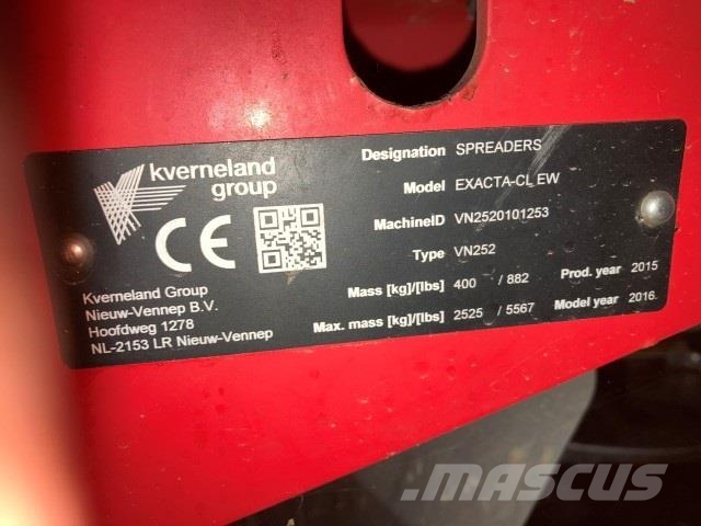 Kverneland EXACTA CL EW معدات توزيع السماد العضوي