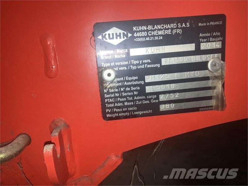 Kuhn PF1500 DILUSET Iseliikuvad pritsid
