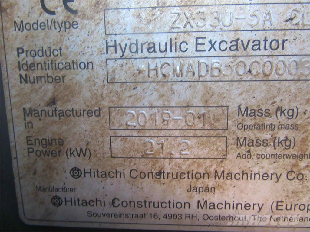 Hitachi ZX33U-5A Raupenbagger