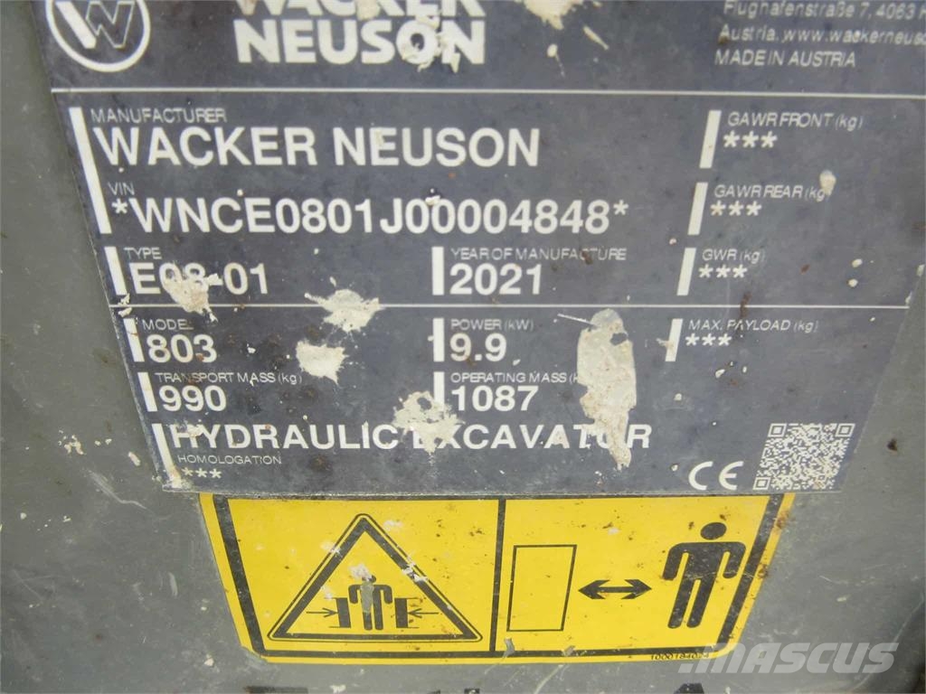 Wacker Neuson 803 大型油圧ショベル12t以上（パワーショベル・ユンボ）