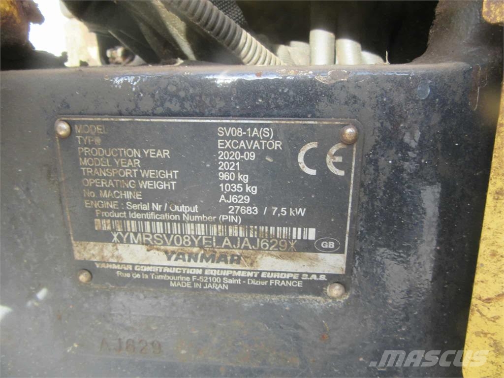 Yanmar SV08 Escavatori cingolati