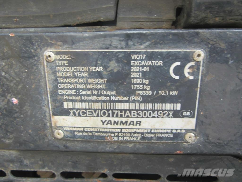 Yanmar ViO17 Escavatori cingolati