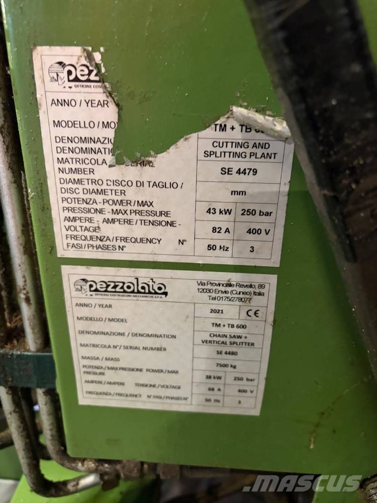 Pezzolato TM-TB 600 Fendeuse, Scie
