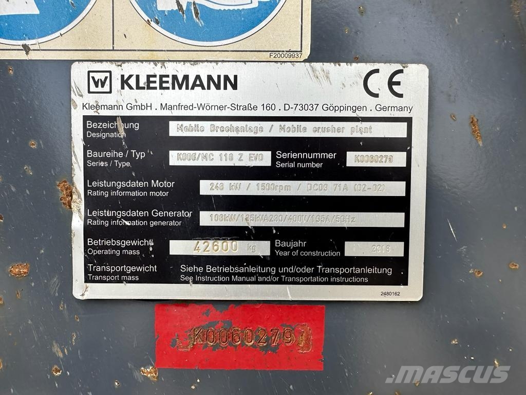 Kleemann MC110Z EVO Jaw Crusher Drviče