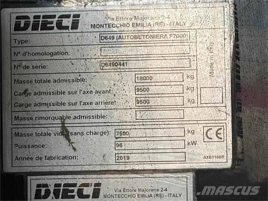 Dieci F7000 Stavebné miešačky