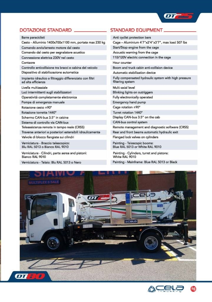 Cela Dt 25 Platforme aeriene montate pe camion