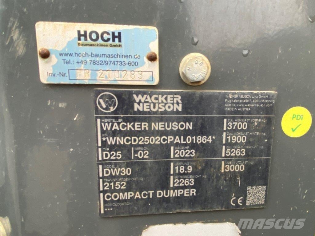 Wacker Neuson DW30 Dumper Allrad Dreh-Kippmulde wie DW40 Costruzioni - Altro