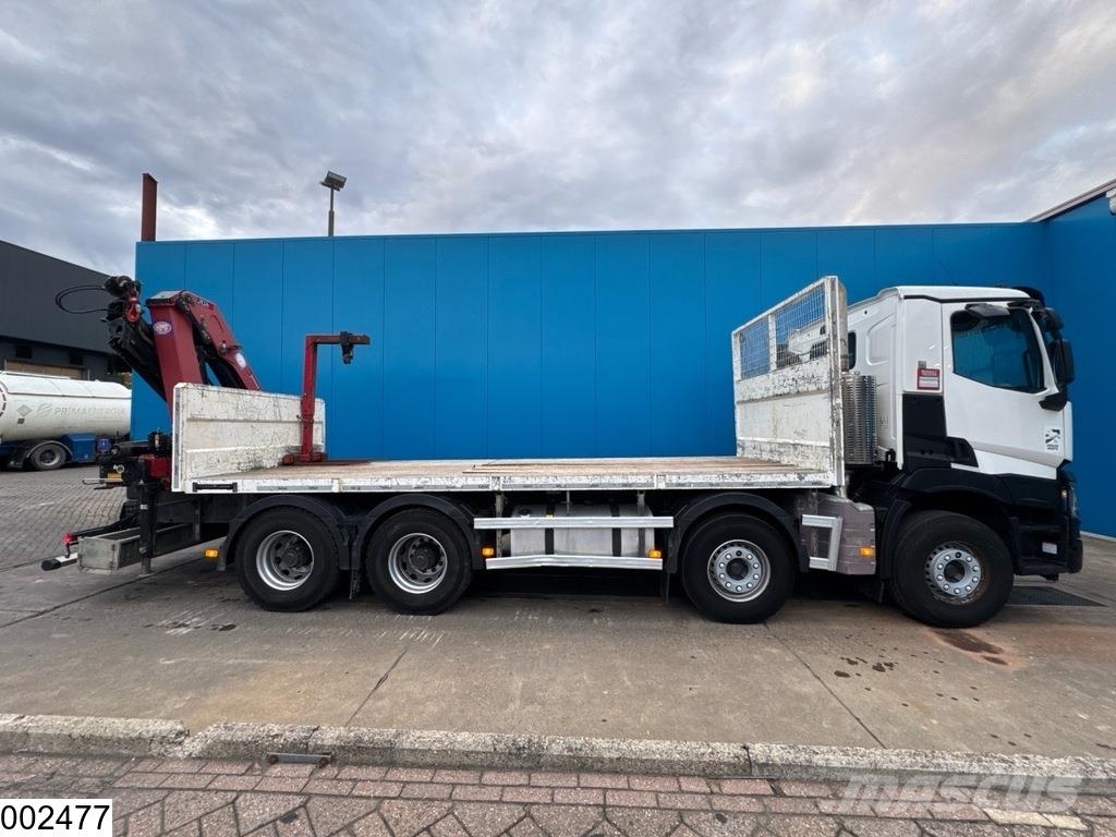 Renault C 440 8x4, EURO 6, HMF, Remote Flatbed kamyonlar