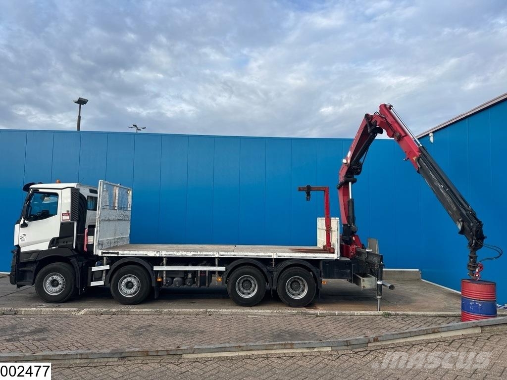 Renault C 440 8x4, EURO 6, HMF, Remote Flatbed kamyonlar