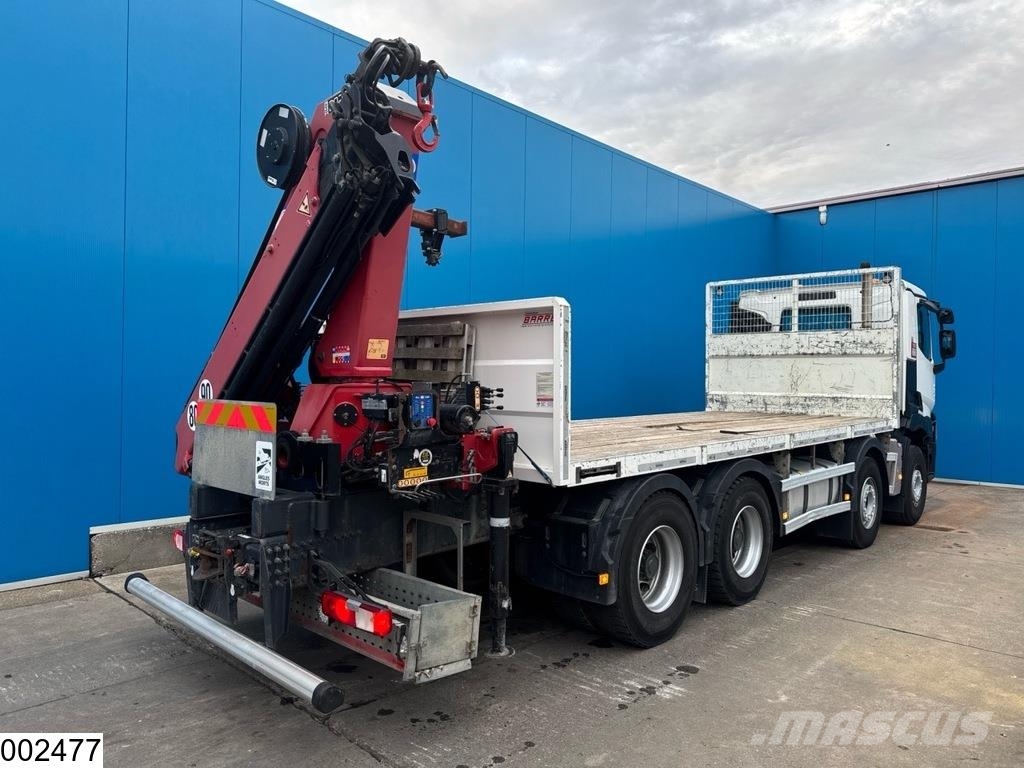 Renault C 440 8x4, EURO 6, HMF, Remote Flatbed kamyonlar