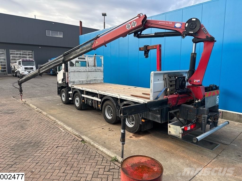 Renault C 440 8x4, EURO 6, HMF, Remote Flatbed kamyonlar