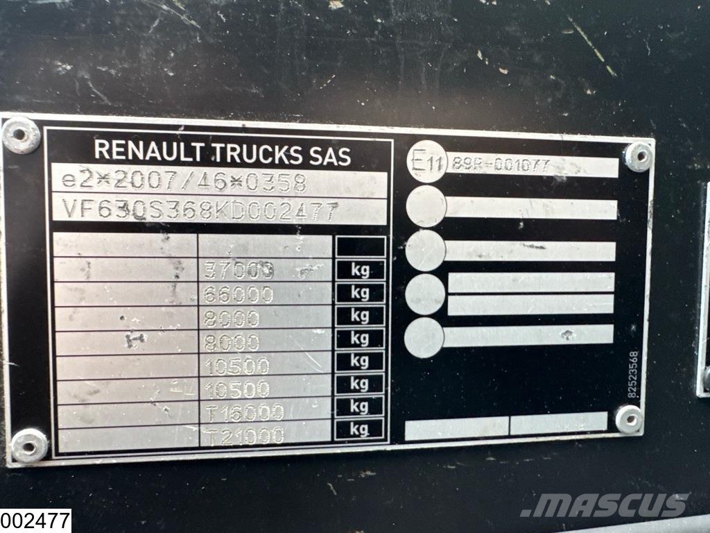 Renault C 440 8x4, EURO 6, HMF, Remote Flatbed kamyonlar